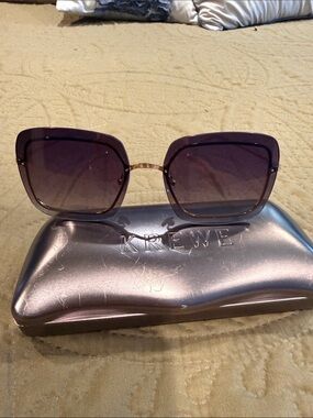 KREWE Oversized Square Sunglasses in Purple Gradient